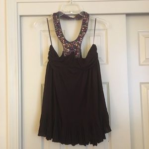 Free People Brown Halter Top Size Large